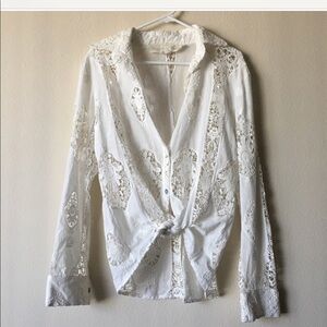 Jen’s Pirate Booty Lace Button Down Top